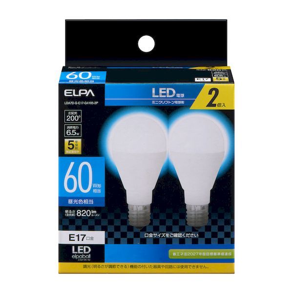 īŴ ELPA LDA7D-G-E17-G4105-2P LEDŵ ߥ˥ץȥ