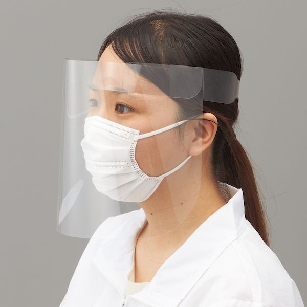 リヒトラブ LIHIT LAB. HM300 簡易フェイスシールド ideca-17352262 iDECA 楽天市場店 サンプル画像2