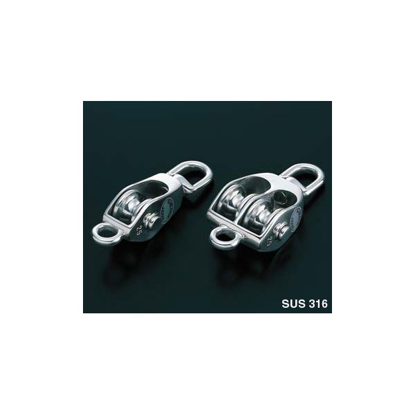 (LINEクーポン有)ふじわら アイオウル KI-50S KIブロック ベケ付 1車 50mm ステンレス製 滑車 KI50S