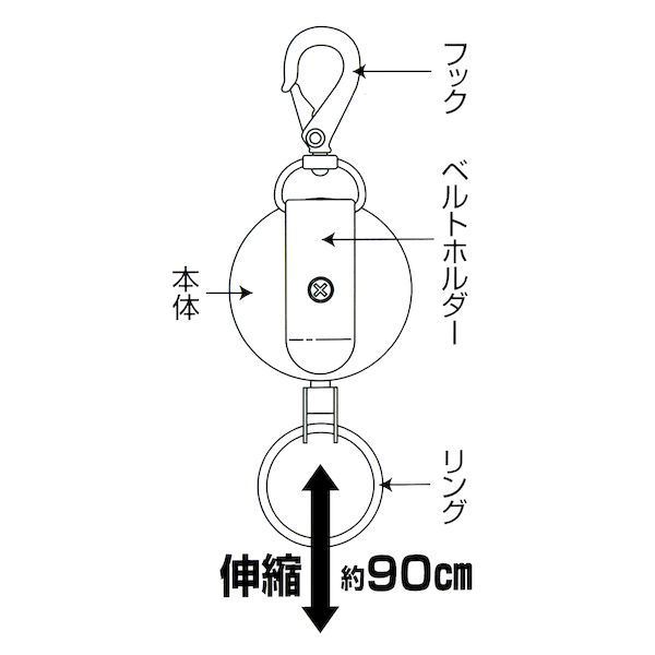 (LINEクーポン有)和気産業 4903757308886 IB−131 キーリール ステン