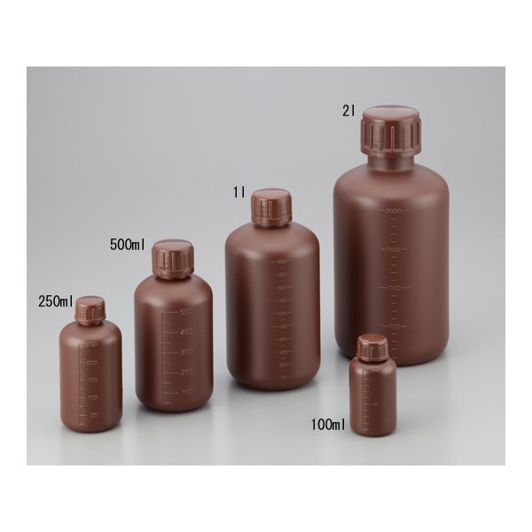 (LINEクーポン有)アズワン 2-5076-02 細口丸型遮光瓶250ml 茶【1本】 2507602