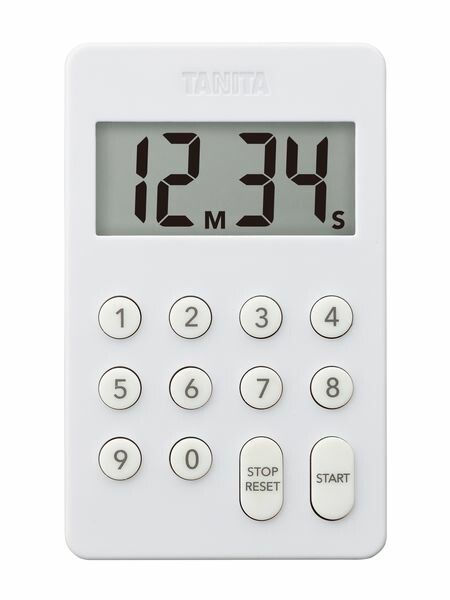 定时器 - タニタ（TANITA） TD415WH テンキーデジタルタイマー100分計 ホワイト
