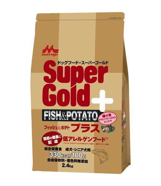 森乳サンワールド 4978007004481 スーパーゴールド フィッシュ＆ポテト プラス 関節の健康に配慮 2．4kg