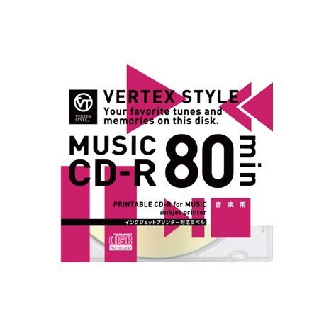 VERTEX 1CDRA80VX.WP 音楽用CD−R 80分 1枚