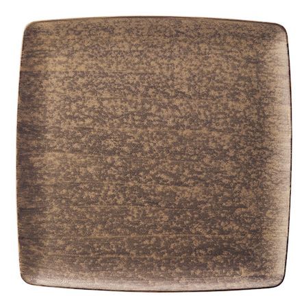 (LINEクーポン有)RSU1701 崇雪 正角皿 ゴールド 21．5cm