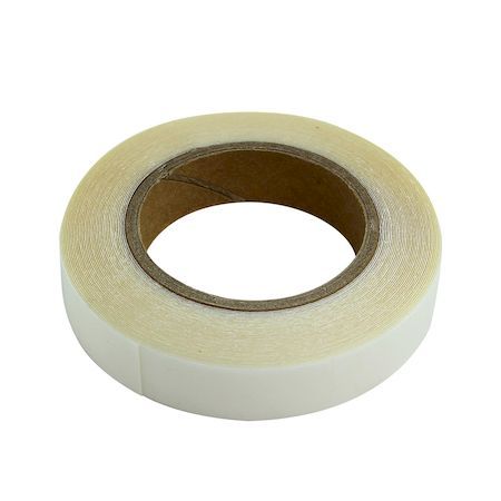 【商品説明】●材質の種類が多岐にわたるモール素材にすべて対応できる両面テープです。●光モール社製のモール材はすべて接着可能です。●貼る相手側も多用途に対応でき強力に接着するから、屋内ならコレ1個でほぼ対応可能です。●透明度が高いので、透明PETアングルやガラス、アクリルに貼っても目立ちません。●接着できる素材：モール材側/硬質PVCABCPSPPPETEVA木材、アルミ他各種金属●相手側：塩ビクロス、金属、木材、ガラス、プラスチック（PPPE含)【商品用途】●モール用接着剤【注意】●屋外で使用する場合は「モール素材用接着剤(TI-002)」と併せて使用してください。【仕様】●接着後の使用可能温度：−10〜80℃【商品サイズ】●幅：12mm●長さ：6m【材質】●粘着剤：アクリル系(無溶剤)●はくり紙、紙管：紙