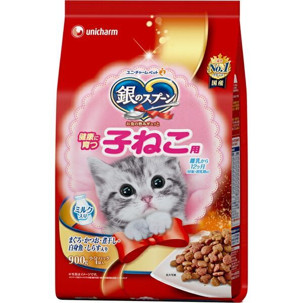 ユニ・チャーム 4520699644881 銀スプ贅沢うまみ子猫魚づくしミルク900g
