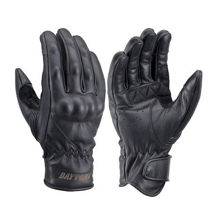 デイトナ DAYTONA 19561 バイク用 グローブ Mサイズ ブラック ゴートスキン ソフトプロテクター タッチパネル対応 春夏秋 本革 ヴィンテージライン HBG−063