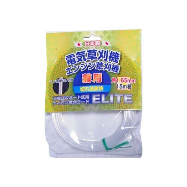 【商品説明】●電気草刈機、充電式草刈機、エンジン草刈機兼用のナイロンコード。●断面ねじり形状、角型1.65mmで切れ味抜群。●手巻き式、オート式のナイロンヘッドに使えます。●安心の日本製です。●際まわりの草刈に適しており、チップソーに比べ安全に作業できます。刈払い　刈払機　ナイロンコード　斎藤撚糸　サイトウ撚糸　雑草　雑草対策　除草　草刈