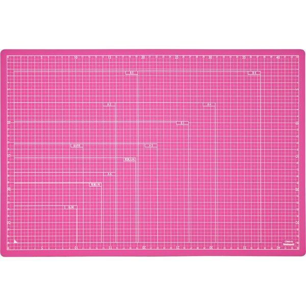 (LINEクーポン有)ナカバヤシ CTMO-A3P 折りたたみカッティングマットA3 ピンク CTMOA3P