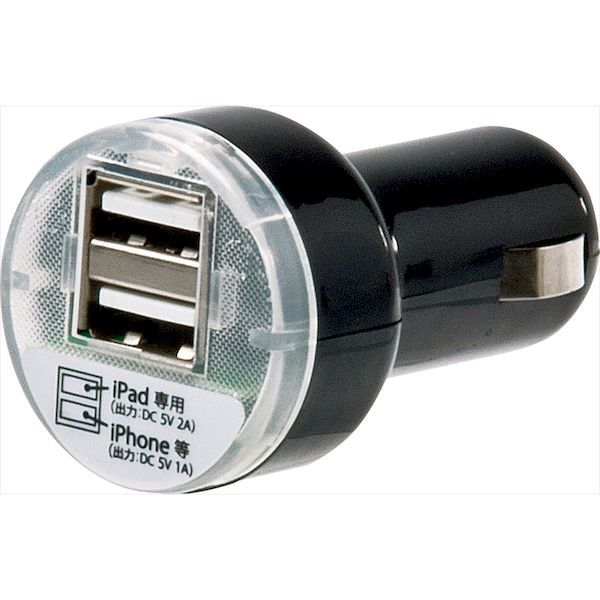 ナカバヤシ JYU-DCU230BK カーチャージャー 2ポート3Aブラック