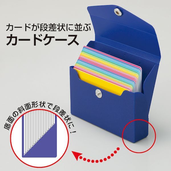 iDECA　楽天市場店のリヒトラブ LIHIT LAB. A6003-10 CUBE FIZZ カードケース パープル A600310｜アングル2