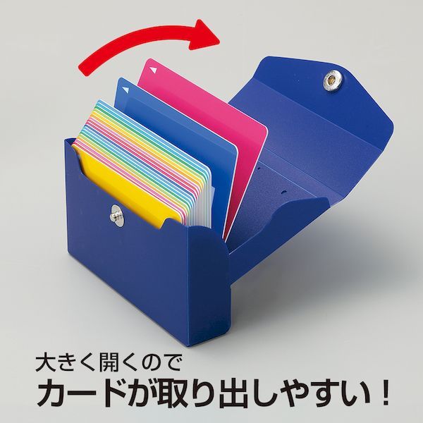 iDECA　楽天市場店のリヒトラブ LIHIT LAB. A6003-10 CUBE FIZZ カードケース パープル A600310｜アングル3