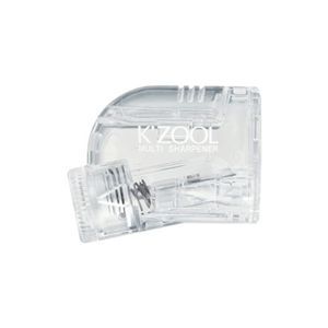 【商品説明】●ダイヤルを回す事で、芯が5段階の長さに削れます。削り具合が一目でわかる芯先型の削りサイン付き。●材質：本体：ABS、刃物ユニット：スチール・PS●本体サイズ：W56×D22×H46mm●本体重量：19g●5段階調節付き　●ワンプッシュクリーナー付き