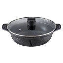 LIV PLUS ベストコ 4975970256695 ビストロ・ドゥエシェルタ マーブルダイヤモンドコート IH二食鍋 ガラス蓋付 26cm ND−...