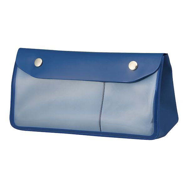 リヒトラブ LIHIT LAB. A7942-8 トライアングルペンケース ブルー