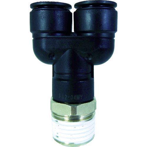 (LINEクーポン有)【即納在庫品】「直送」千代田通商 チヨダ F12-04MY チヨダ ファイブメイルブランチワイ 12mm・R1／2 F1204MY CHIYODA