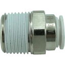 【即納在庫品】「直送」千代田通商 F8-03MW ファイブメイルコネクタ W(白)8mm・R3/8