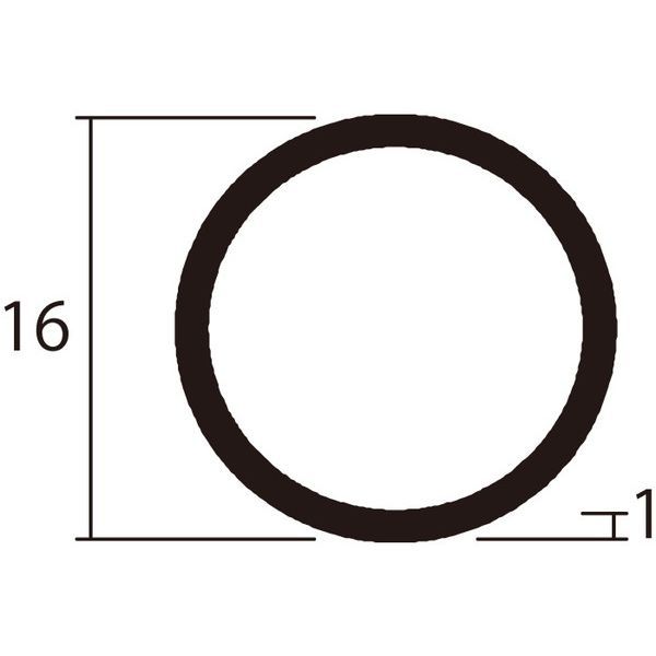 (LINEクーポン有)ハイロジック 4549396009540 3100954 アルミ丸パイプ 1m 1．0x18m...