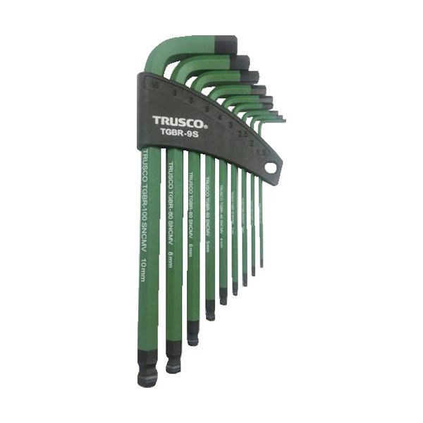 【即納在庫品】「直送」トラスコ TRUSCO TGBR-9S カラーボールポイント六角棒レンチセット 9本組 TGBR9S