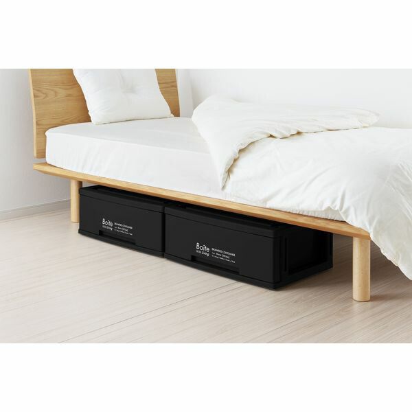 LIV PLUS ベストコ 4988562002754 Boiteリビング 1段収納/ワイド ブラック MA-4041