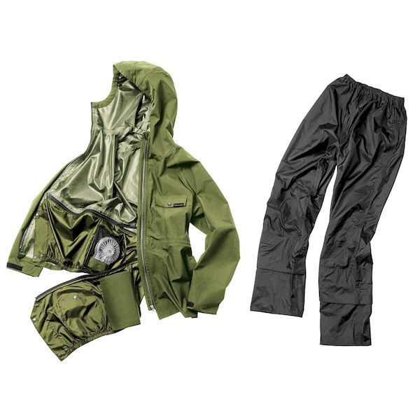 乐天商城 - 直送 代引不可・他メーカー同梱不可 Makku マック 4939108040358 エアレインフォーシーズンスーツ カーキ×ブラック 4L AS−933