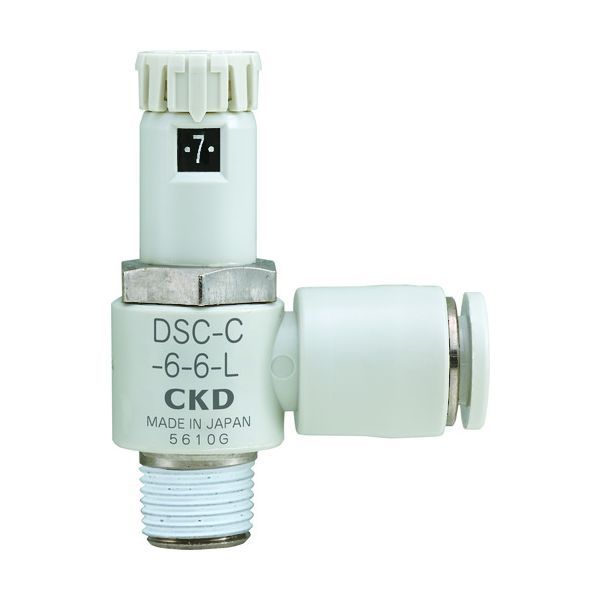 【即納在庫品】「直送」CKD DSC-C-6-4 ダイヤル付スピードコントローラ コンパクトタイプ