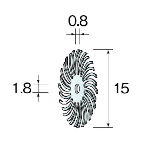 【即納在庫品】「直送」ミニモ NA3501 ラバーブラシ ＃120 φ15 20個入