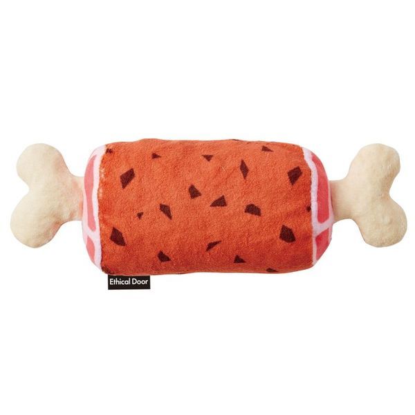 【11/25限定！抽選で最大100％ポイントバック】ペティオ 4903588267833 犬用おもちゃ エシカルドア かみぐるみ 骨つき肉