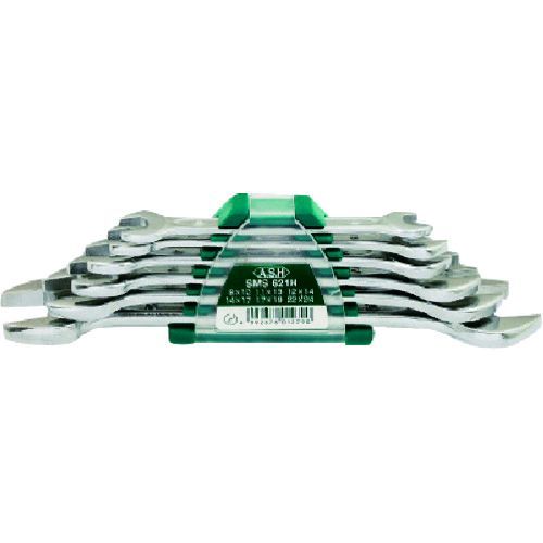 【即納在庫品】「直送」旭金属工業 ASAHI SMS621H スパナセット6本組8mm×10mm−22mm×24mm