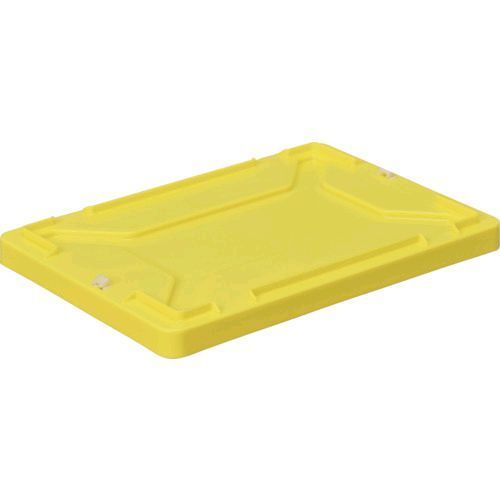 【即納在庫品】「直送」DICプラスチック F-FR Y F型コンテナ蓋（ロック付） 外寸：W423XD288XH36.5 黄