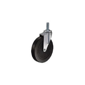 (LINEクーポン有)ハンマーキャスター 420EA-R150 E型 ねじ式 自在 ゴム車150mm M16X 125-4251【キャンセル不可】 ねじ込み旋回式ゴム車輪