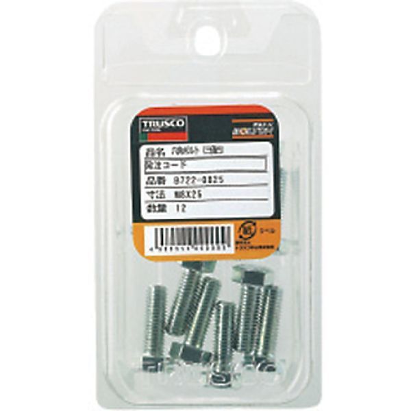 【即納在庫品】「直送」トラスコ中山 TRUSCO B722-1060 六角ボルト 三価白 全ネジ M10×60 4本入