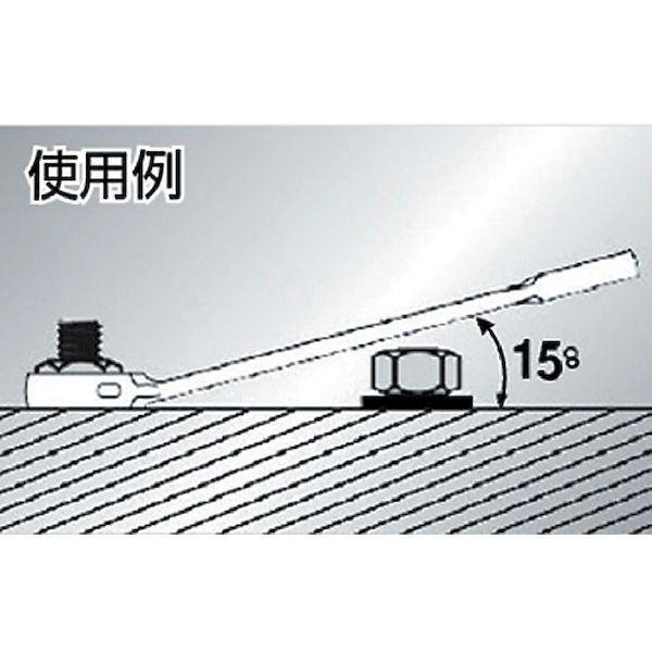 【即納在庫品】「直送」トラスコ中山 TRUSCO TGRN-19R 切替式ギヤレンチ　コンビタイプ　19X19　ノンクロム 3