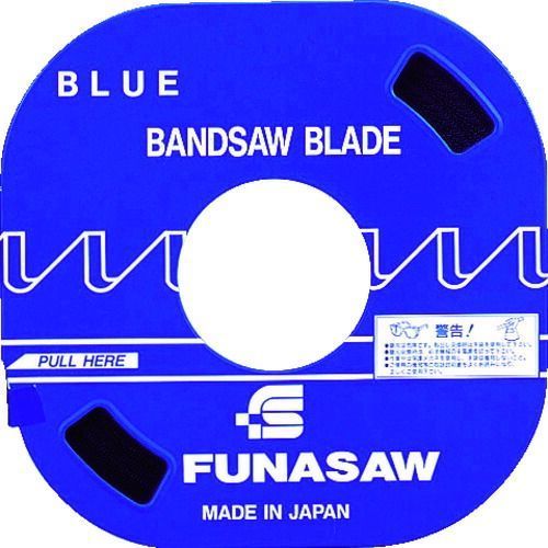 フナソーメーカーお問い合わせ：03-3452-8415【特長】●軟硬材金属、非鉄金属、プラスチックなど広範囲な用途に使用できる汎用ブレードです。●高炭素工具鋼を素材とする最も一般的なコンターマシン用のこ刃です。【用途】●一般鋼から非鉄金属、プラスチック、木材など幅広い切断に。【仕様】●山数：14●全長(m)：30●幅(mm)：6●厚さ(mm)：0.635【材質／仕上】●高炭素工具鋼【原産国】日本