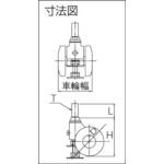iDECA 楽天市場店の【即納在庫品】「直送」パーツ CABF75UW キャスパッド ねじ込み式双輪キャスターエラストマー車 荷重117．6 白｜アングル3