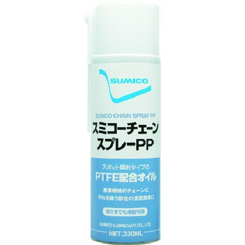 【特長】●フッ素樹脂（PTFE）を配合した高粘度の鉱物油ベースのオイルです。【用途】●各種産業機械の駆動、搬送チェーンリンク機構、摺動部などに。【仕様】●色：茶褐色●容量(ml)：330【仕様2】●使用温度範囲：-10〜100℃●容器：スプレー●オイルタイプ【材質／仕上】●主成分:鉱物油、フッ素樹脂（PTFE）、溶剤【原産国】日本