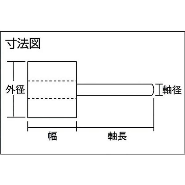 【即納在庫品】「直送」AC SW10025-M-100 【5個入】スコーライトホイルM 軸径6mm ＃100 外径100×幅25×軸長40 SW10025M100