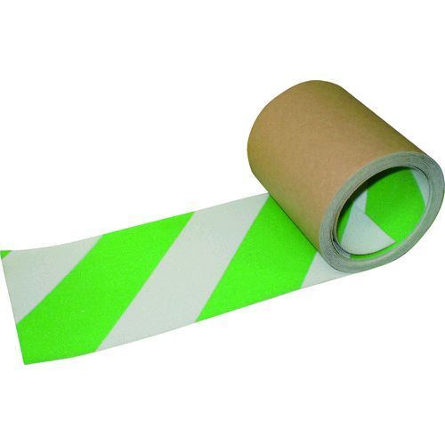 (LINEクーポン有)【即納在庫品】「直送」NCA NSP-1003-FLZ-GW 蛍光ノンスリップ ゼブラタイプ 安全ゾーン 幅100mm×長さ3m×厚さ0．85mm NSP100 NSP1003FLZGW ノリタケコーテッドアブレーシブ