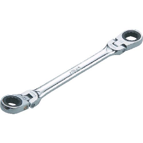 【即納在庫品】「直送」KTC MR1-0607F ラチェットめがねレンチ 両頭型首振りタイプ 6X7mm