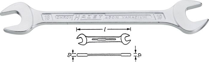 Wrenches - (LINEクーポン有)【納期-通常7日以内に発送 在庫切れ時-約2ヶ月 】ハゼット HAZET 450N-10X11 ダブルオープンエンドレンチ450N10X11【おしゃれおすすめ】