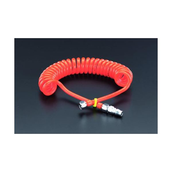 (LINEクーポン有)【個人宅配送不可】【即納在庫品】「直送」エスコ EA125BL-5 5/8mmx5mプラグ付ウレタンエアーホース EA125BL5【キャンセル不可】