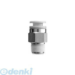 適用チューブ外径：φ8mm接続ねじ：R1/4シール剤付製品色：【ボディ】白色系　【リリースブッシュ】ライトグレー機種：ハーフユニオン使用流体：空気・水使用圧力範囲：-100kPa〜1MPa保証耐圧力：3MPa周囲温度および使用流体温度：-5〜60度、水の場合0〜40度（凍結なきこと）ねじ：【取付部】JIS B0203（管用テーパねじ）、JIS B0205（メートル並目ねじ）　【ナット部】JIS B0205（メートル細目ねじ）ねじ部のシール剤：シール剤付または、なし適用チューブ：FEP、PFA、ナイロン、ソフトナイロン、ポリウレタンめねじ部からの同一方向の配管に使用最も一般的な機種