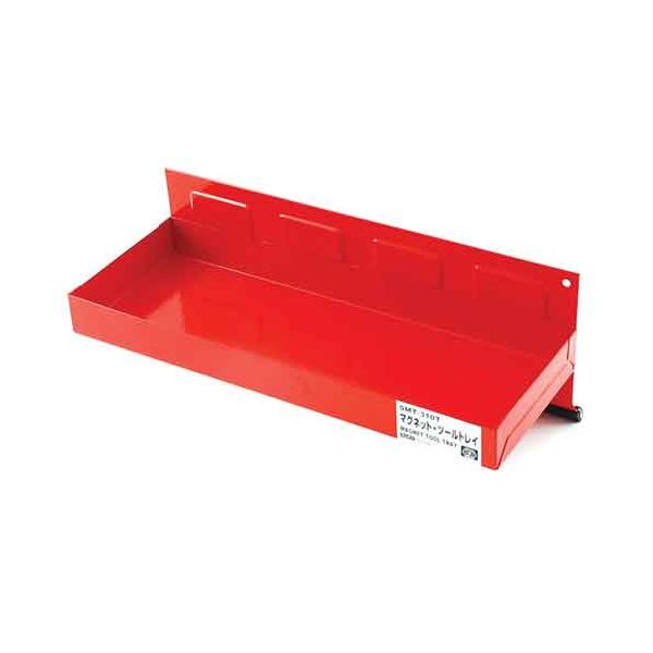 【用途】工具やパーツ等をはじめとした小物類の保管・紛失防止。【機能・特徴】ツールボックスなどに張り付けて、よく使う工具の整理や整備中のパーツ入れとしてご使用いただけます。マグネットは傷をつけにくいゴム製プロテクター仕様で相手に傷をつけません。【仕様】●トレイサイズ(約)：幅310×奥行115×深さ31mm。●使用荷重：1600g以下。【注意事項ほか】磁力により悪影響を受ける精密機器・時計・方向コンパス等には近づけないで下さい。凸凹でない平らな面に張りつけて使用してください。本来の目的収納用品 工具箱 DIY