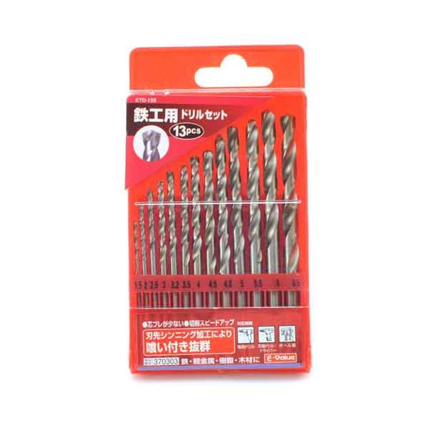 4977292370301 鉄工用ドリルセット 4977292370301 ETD-13S E-Value ドリル 藤原産業 先端工具 作業工具..