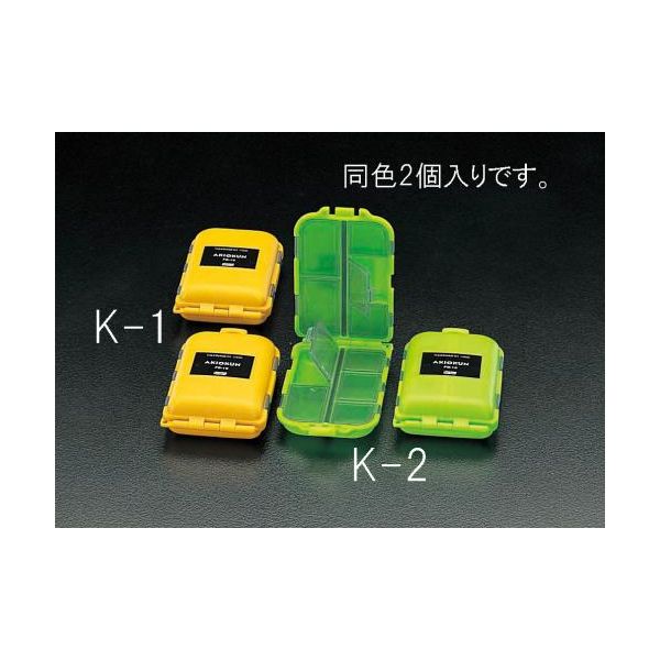 【即納在庫品】「直送」エスコ EA508K-2 95x65x27mm 小物ケース[緑・2個]【キャンセル不可】