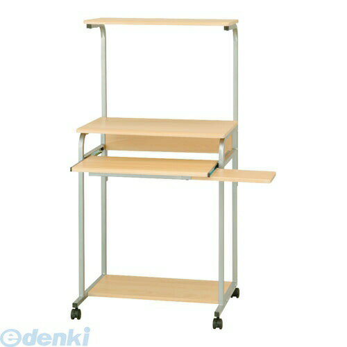 スライド式キーボード＆マウステーブル付き。取り寄せ品となることがあり、出荷まで一週間から10日かかる場合がございます。 ●本体寸法：W600×D480×H1220-1320mm ●重量：15.7Kg ●材質：フレーム／スチール粉体塗装 メインテーブル・スライドテーブル／mDF　PVC貼り キャスター／ナイロン ●組立式4902205909378