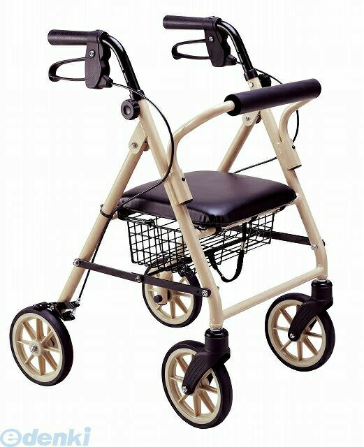 (LINEクーポン有)4958995870022 ハッピーミニ ミルクティーベージュ 竹虎 歩行車 歩行器 竹虎ヒューマンケア パープルメタリック