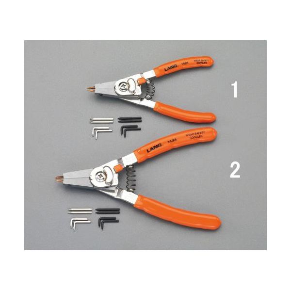 Other - (LINEクーポン有)【個人宅配送不可】【即納在庫品】「直送」エスコ EA590HC-2 7-48mm内外兼用スナップリングプライヤー EA590HC2【キャンセル不可】