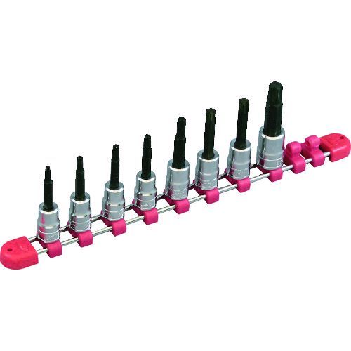 【即納在庫品】「直送」KTC 京都機械工具 工具 TBT308T 9.5sq.T型トルクスビットソケットセット[8コ組]